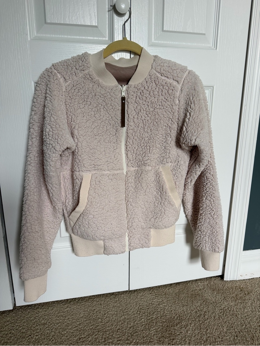 Prana Polar Escape Reversible Bomber Jacket Fleece Outdoor Cozy Coat